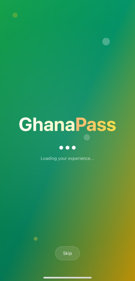 GhanaPass loading screen
